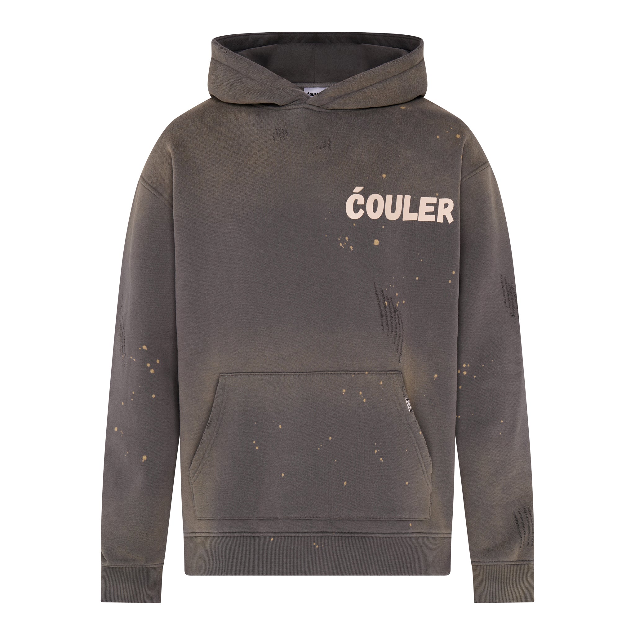 ĆOULER Oversized Paint Splatter Hoodie – Front View