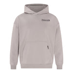 Grey Heavyweight Cotton Hoodie by ĆOULER – Close-Up of Design