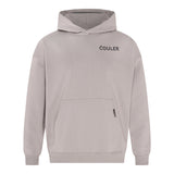 Grey Heavyweight Cotton Hoodie by ĆOULER – Close-Up of Design