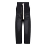 ĆOULER Washed Sweatpants in Black – Front View